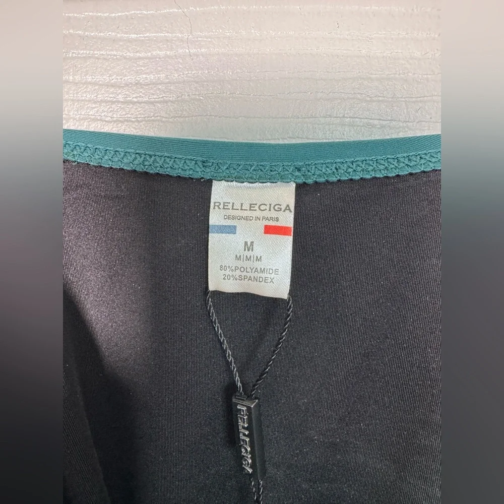 RELLECIGA Teal Ruched Tummy Control One Piece Swimsuit Medium NWT